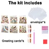 6pcs Diamond Painting Dream Girl Greeting Card Kits with Envelopes for Family Friend Gifts
