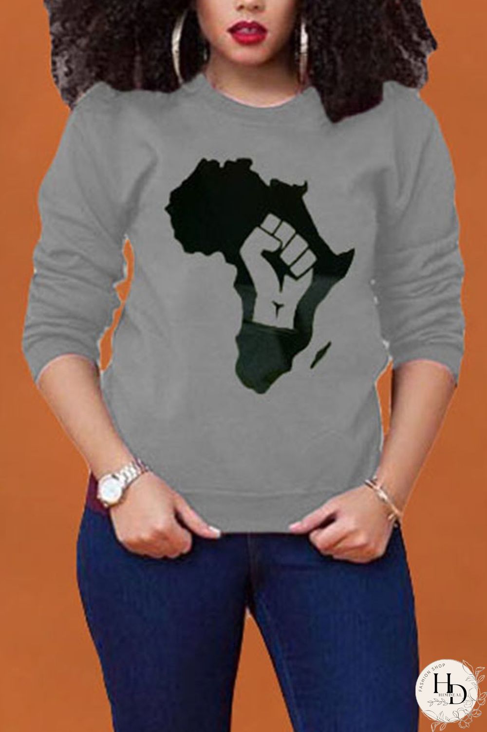 Apricot O Neck Print Polyester Print Long Sleeve Outerwear