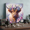 Framed Diamond Painting - Full Round Drill - Cow (25x25cm)