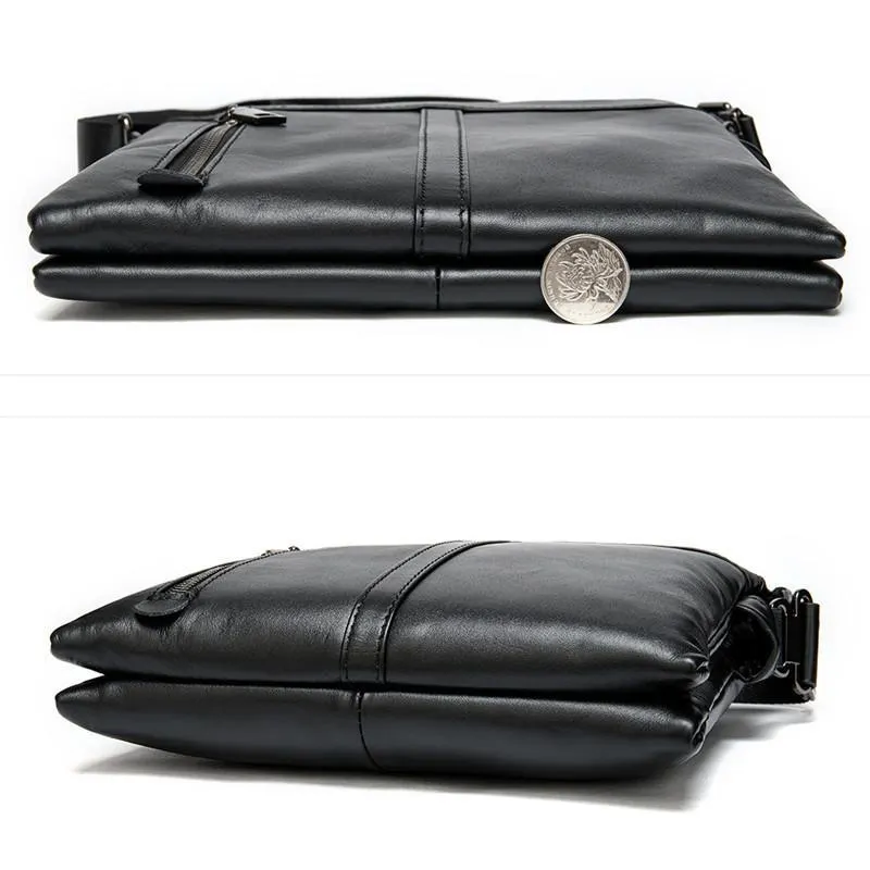 Mens Classic Mulitipurpose Crossbody Bags Leather Shoulder Packs