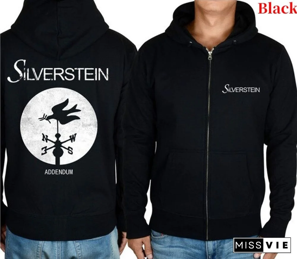 5 Designs Zipper Sweatshirt Silverstein Band Nice Soft Warm Hoodies Jacket