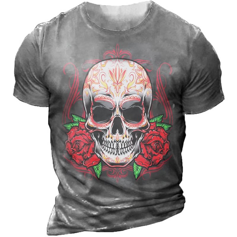 Outdoor Street Print Short Sleeve T-shirt