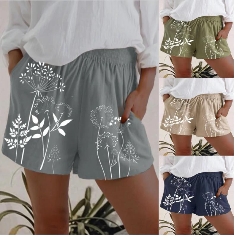 Women Half Sleeve V-neck Solid Color Dress