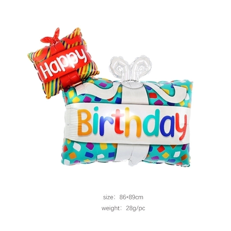 2 Pieces Birthday Cake Aluminum Film Party Balloon