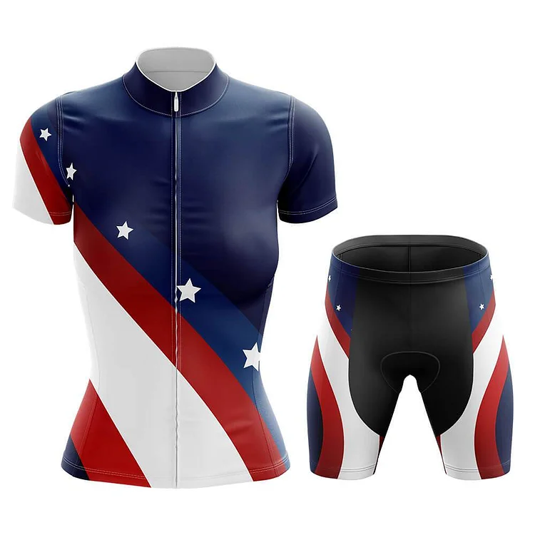 USA Flag Women's Short Sleeve Cycling Kit
