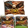 250th Anniversary USA 1776-2026 Commemorative Flag 5ft X 3ft 3 Ply Birthday Patriotic Flag for Independence Day Parades Garden Yard Events