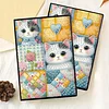 Cat 5D DIY Diamond Art Painting Notebook Kit 50 Pages A5 Rhinestone Art Painting Notebook Kit for Adults Beginners Holiday Birthday Gift