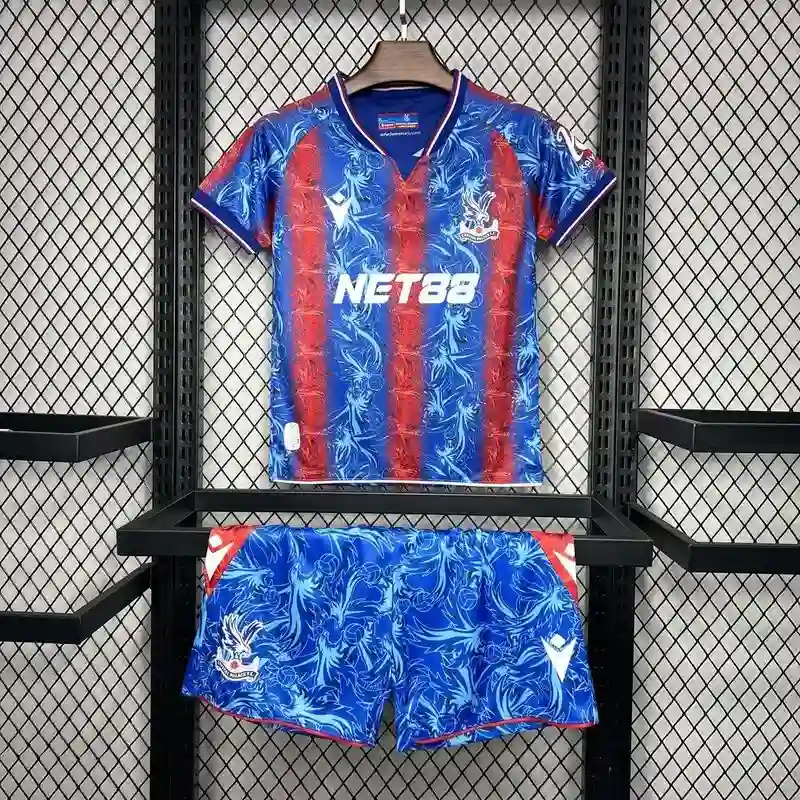 24/25 Kids Crystal Palace Soccer Jersey Home