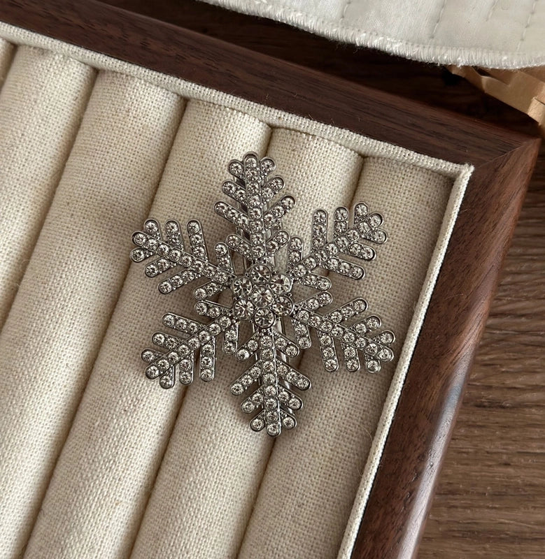 Women’s Minimalist Classic Style Snowflake Alloy Plating Hair Clip
