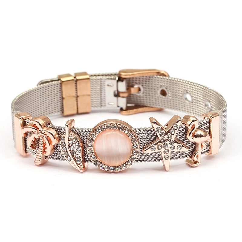 Cute Minimalist Heart Shape Titanium Steel Bracelets In Bulk