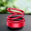 Solar Powered Aroma Diffuser Rotating Suspension Double Ring Car Perfume for Car