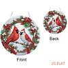 Cardinal de No&euml;l double face - Pendentif bricolage 5d