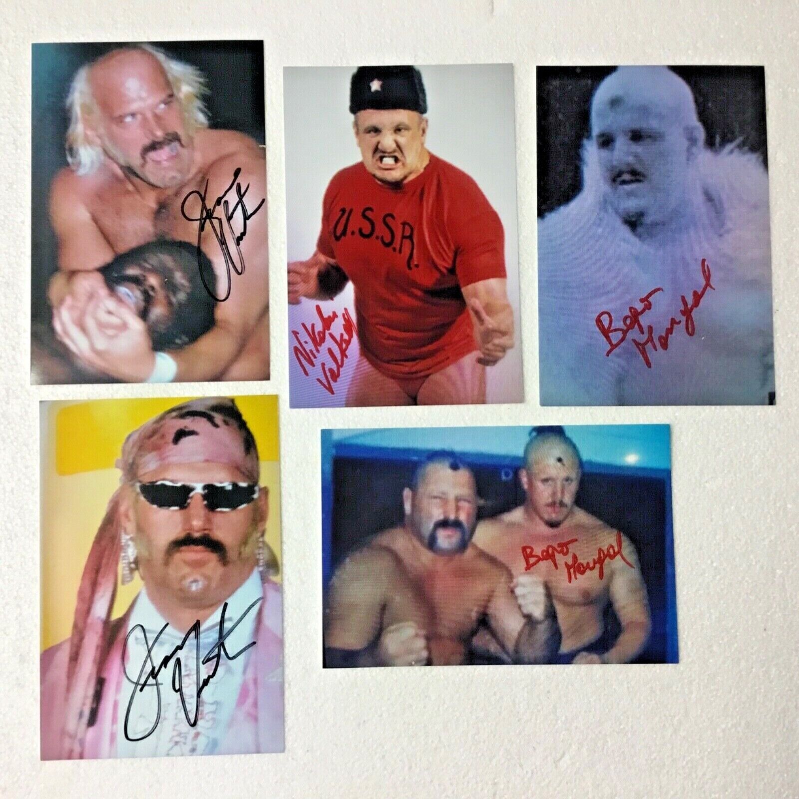 VOLKOFF, VENTURA, BEPPO THE MONGOLS, (5) AUTOGRAPHED 6x4 Color Photo Poster paintingS Pc445A