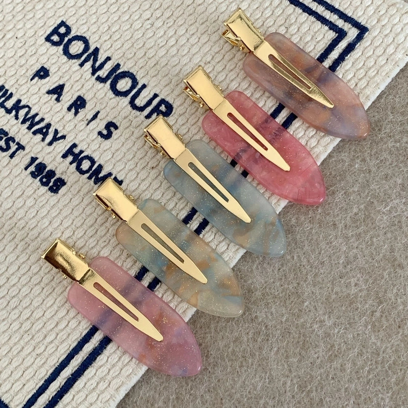 Women's Elegant Minimalist Solid Color Acetic Acid Sheets Hair Clip