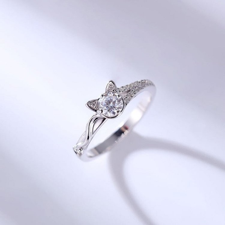 Crystal Cat Ring