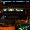 VFD Digital Clock Music Volume Meter with RGB Vacuum Screen Rhythm Light WiFi Timer, Display Time/Date, Desktop Decoration