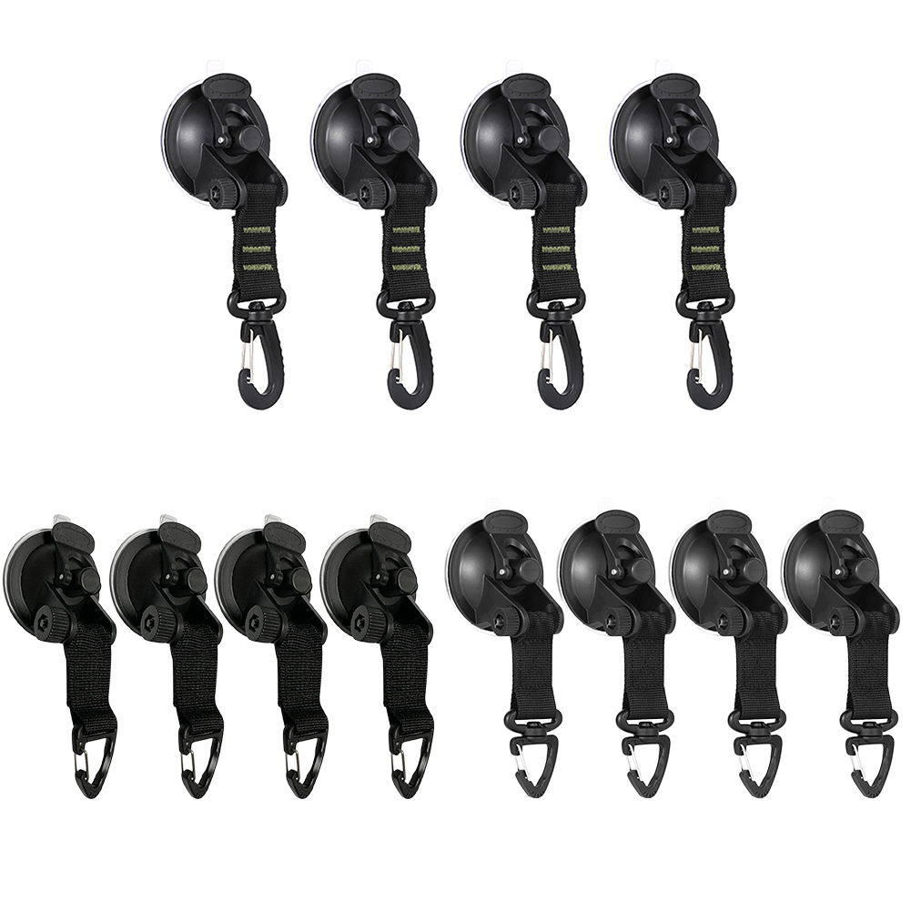 

4pcs Outdoor Suction Cup Anchor Camping Tarp Tie Down Tents Securing Hook, Triangle non rotatable buckle, 501 Original