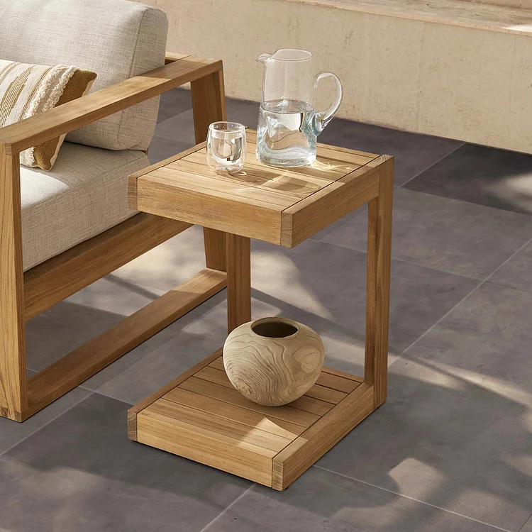 Rio Outdoor Teak C-Side Table