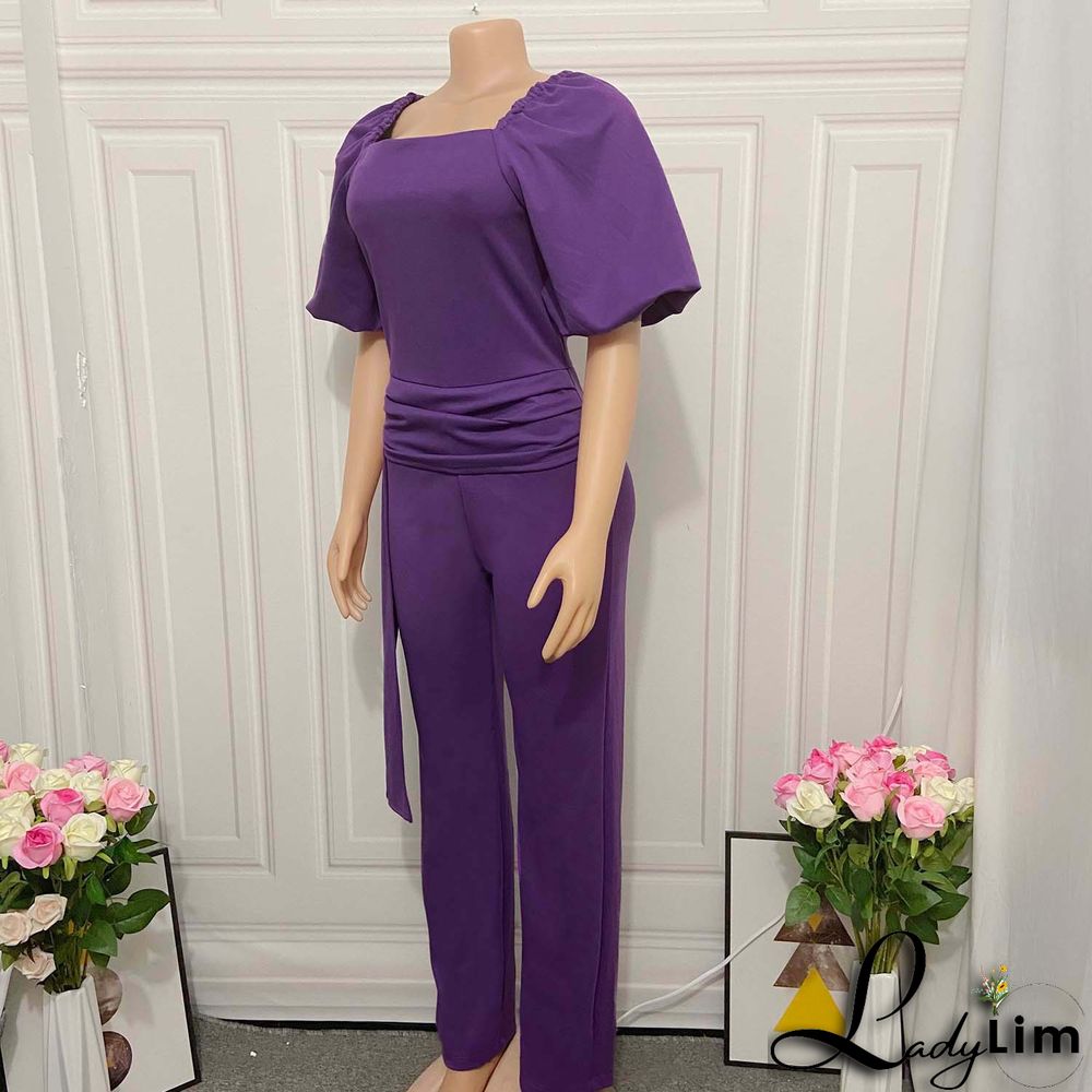 Women's Summer High Waist Chic Plus Size Jumpsuit