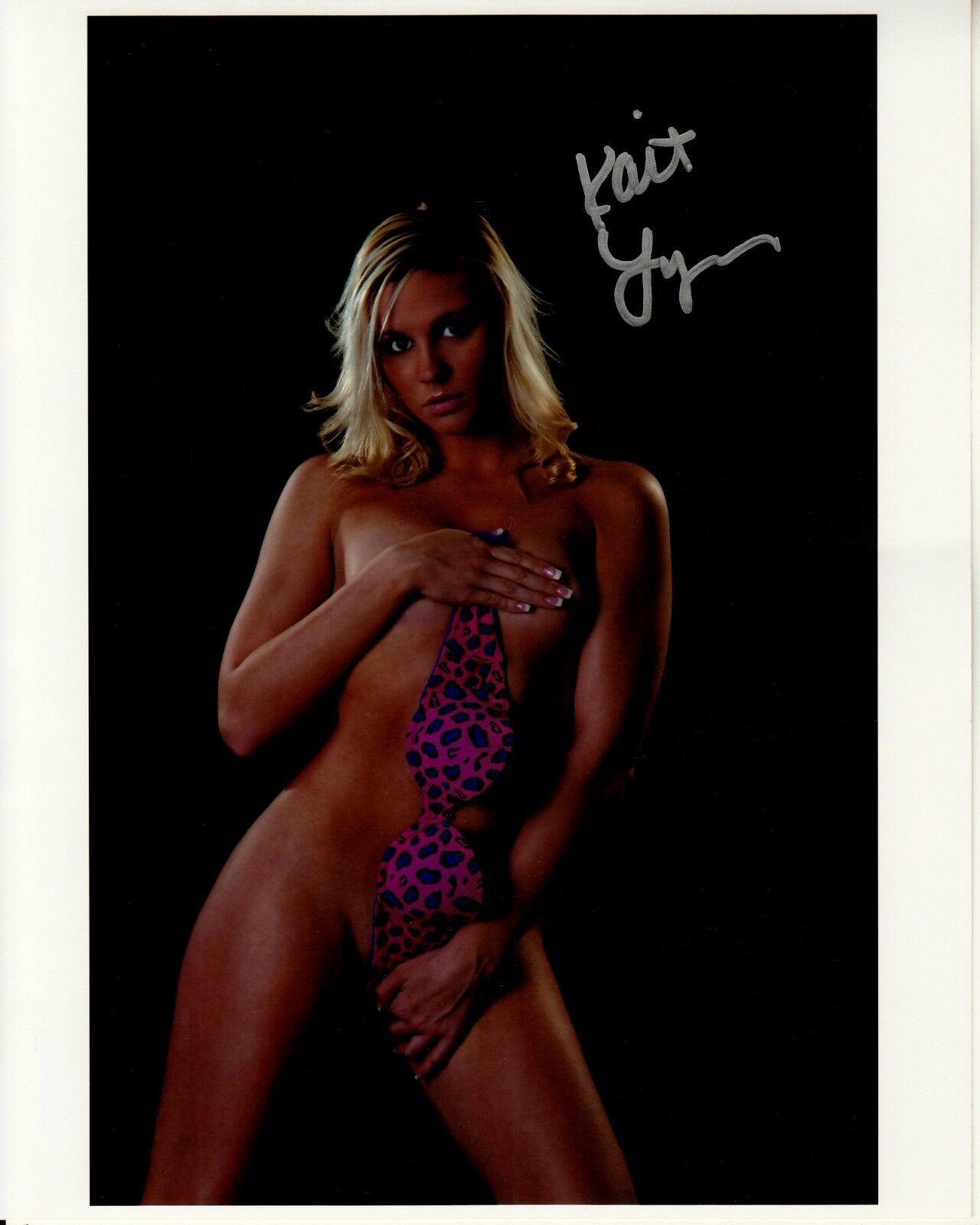 KAIT LYNN hand-signed SEXY NO TOP OR PANTIES 8x10 COLOR CLOSEUP w/ uacc rd COA