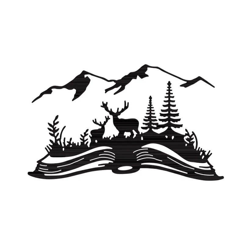 Metal Cutting Dies Cut Die Mold Mountain Tree Elk Decoration Scrapbook Paper Craft Knife Mould Blade Punch Stencils New