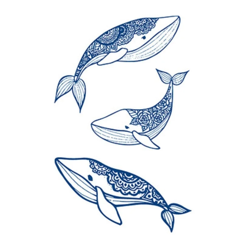 1PC Waist Sexy Body Art Ink Juice Flower Lion Flash Tattoos Lasting Waterproof Temporary Tattoo Sticker For Men Women Fake Tatoo