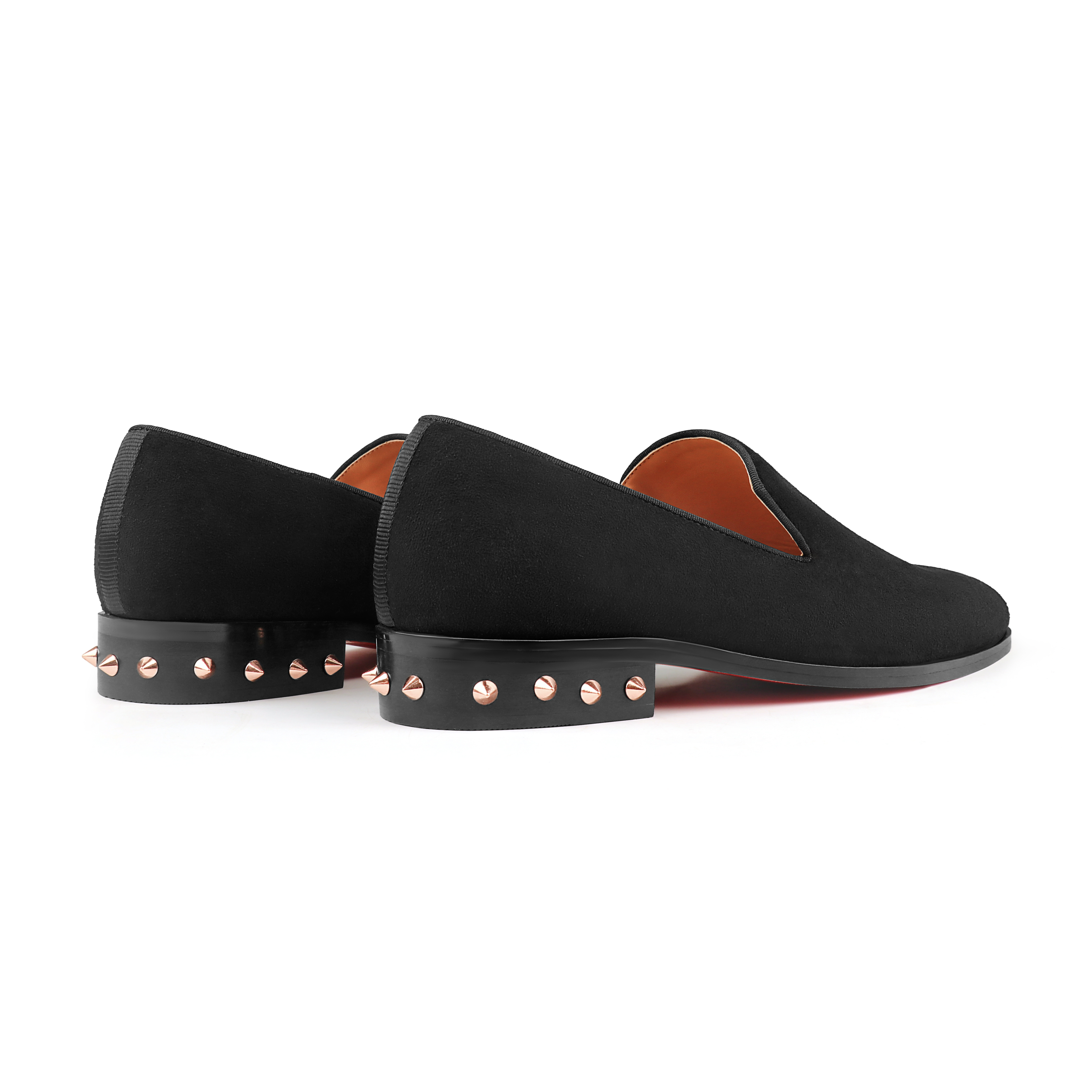 Merumote Gentleman's Oxford Red bottom Shoes Rivet Suede Party Wedding Banquet Shoes-MERUMOTE