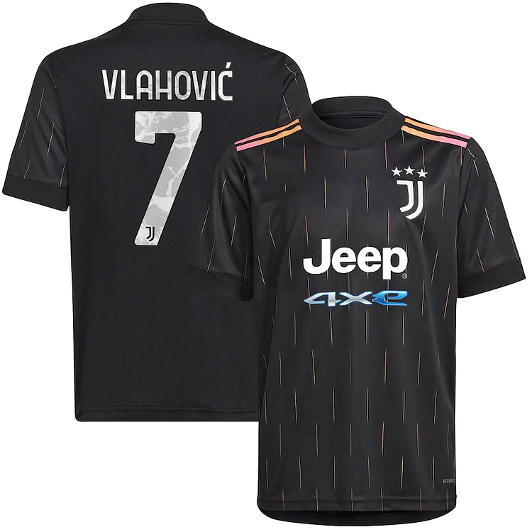Juventus Dusan Vlahović 7 Away Trikot 2021-2022