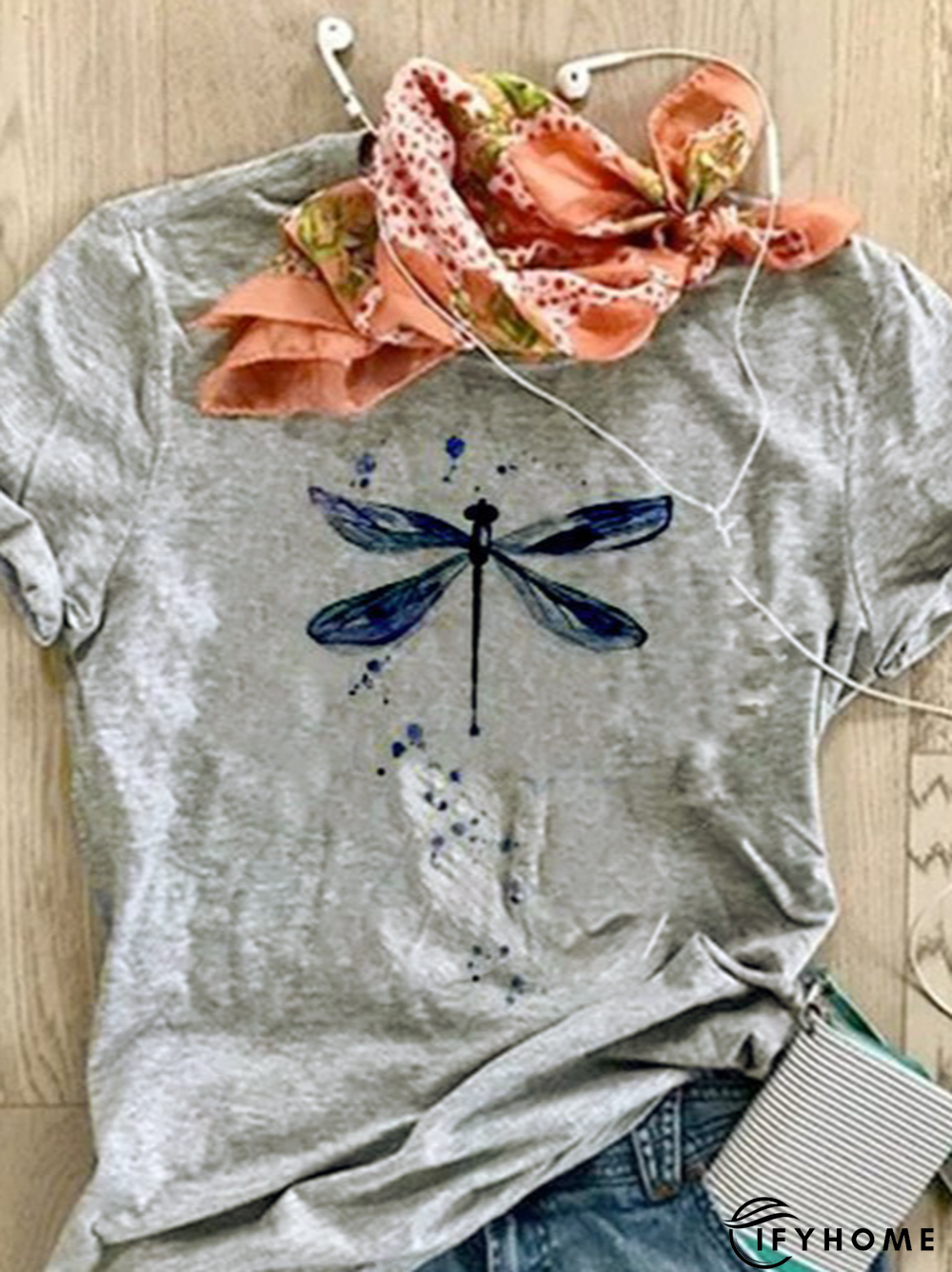 Fit Vintage Crew Neck Letter T-Shirts | IFYHOME