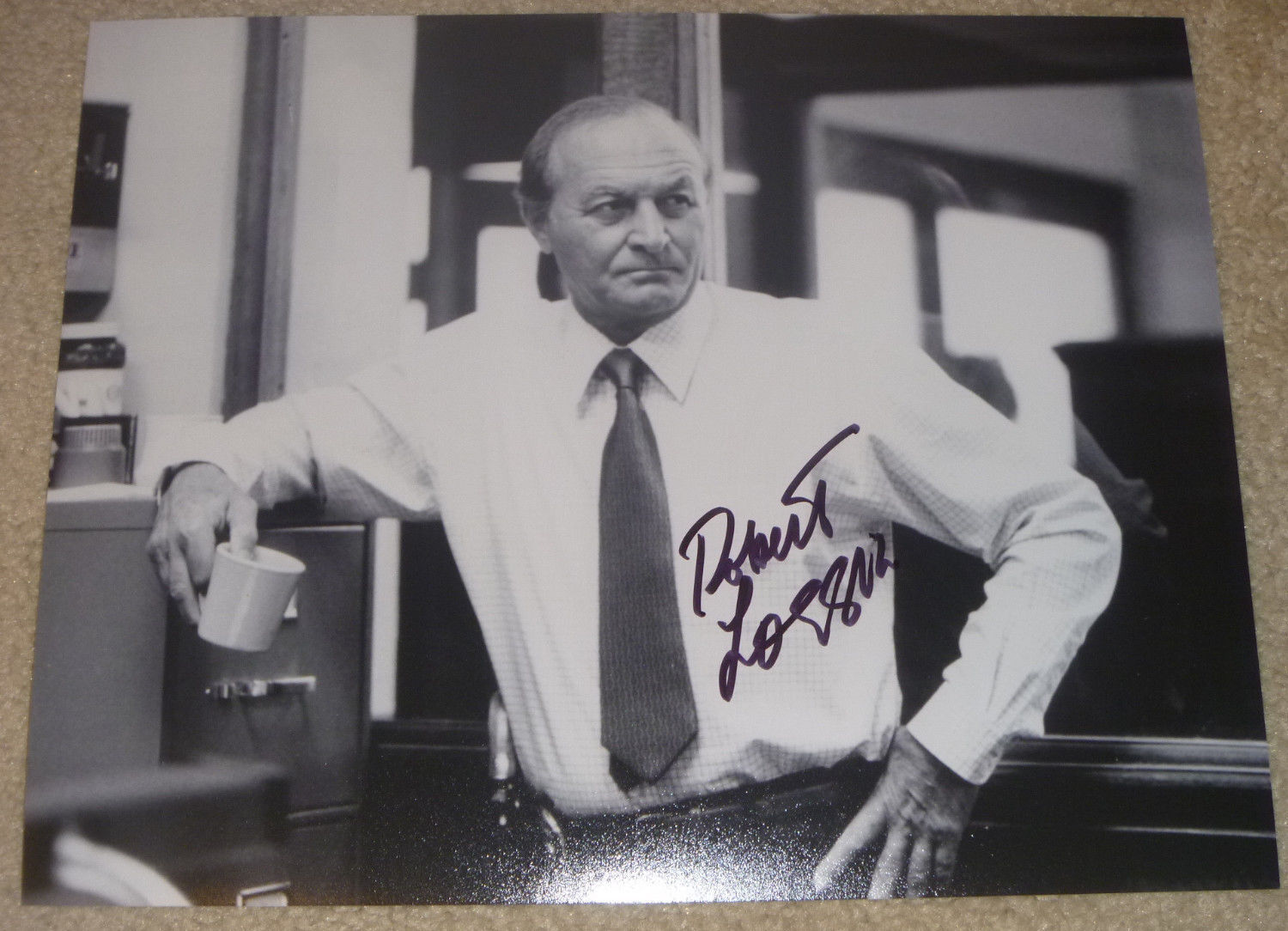 Robert Loggia Authentic Signed 8x10 Movie Photo Poster painting Autographed, Big, MacMillan