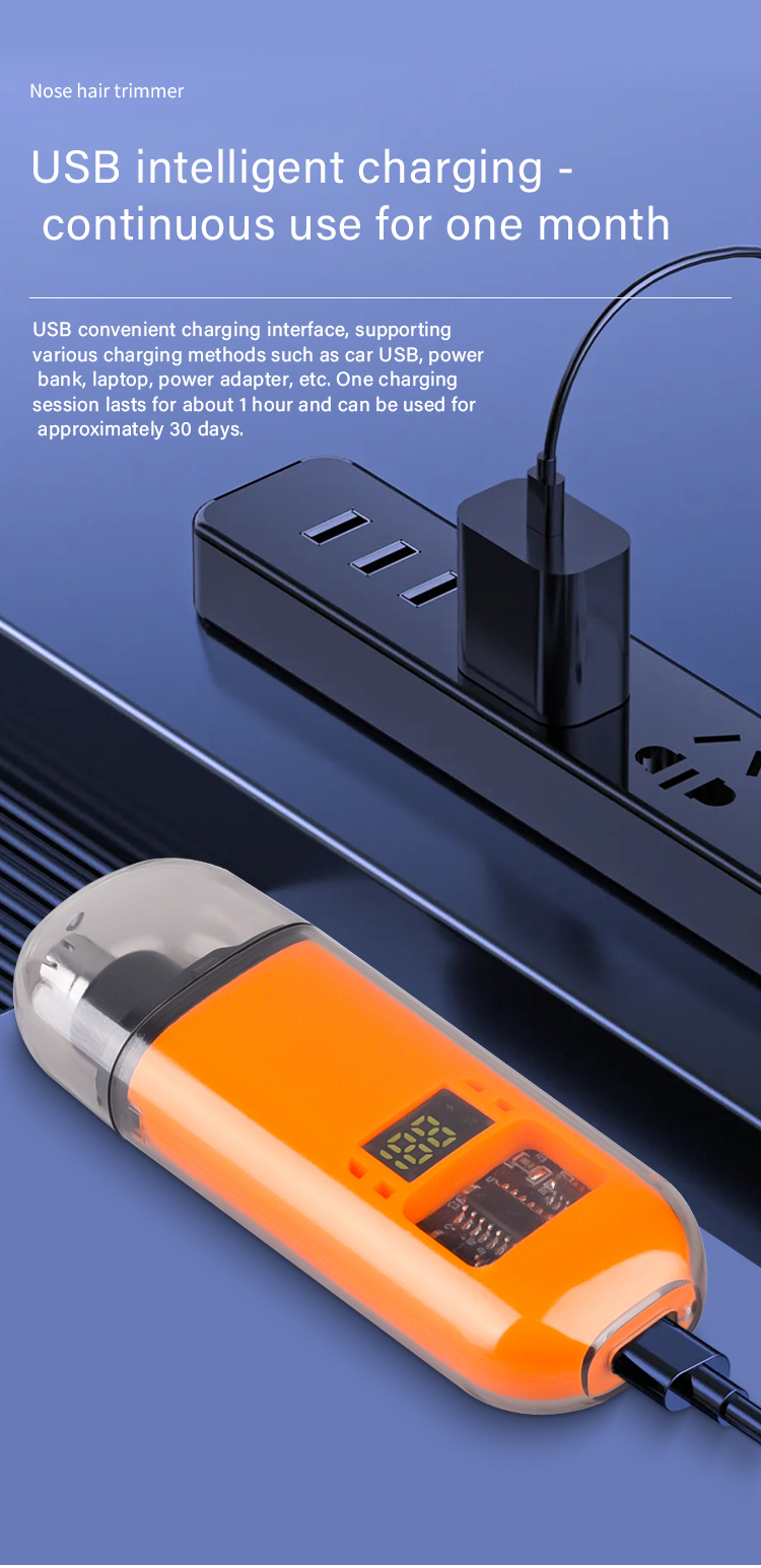 Likron Watches Likron Rechargeable Nose and Ear Hair Trimmer for Men - Portable Mini Electric Trimmer with Digital Display...