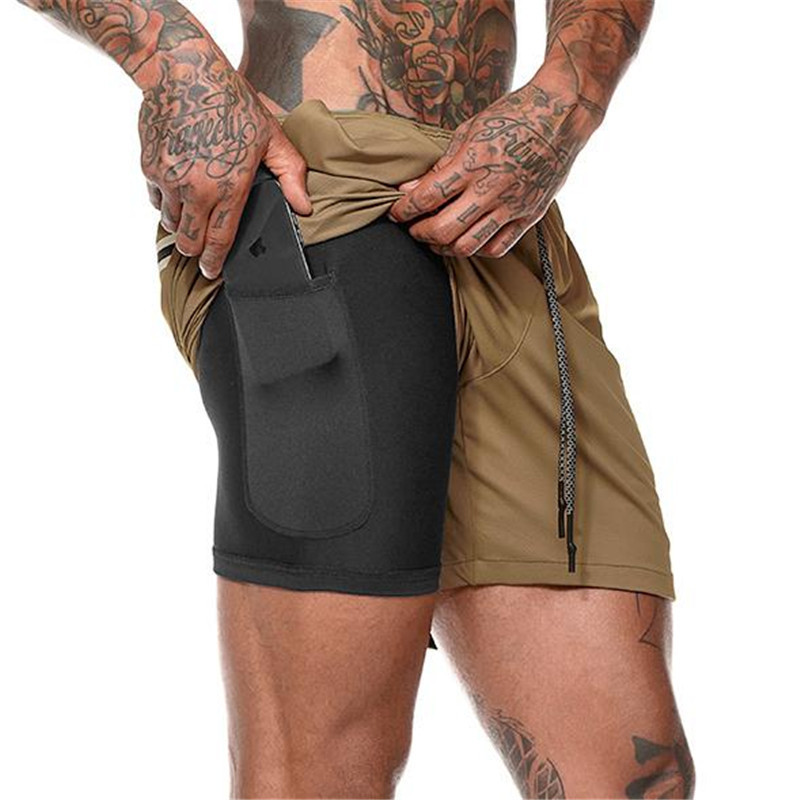 Sport Shorts Men Sportswear Double-deck Running Shorts 2 In 1 Beach Bottoms Summer Gym Fitness Training Jogging Short Pants | 168DEAL