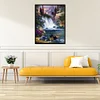 (5 Sizes) Forest Waterfall-Full Square Diamond Painting