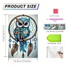 (US Local)DIY Special Shaped Owl Dreamcatcher 50 Pages Diamond Painting Notebook Kit
