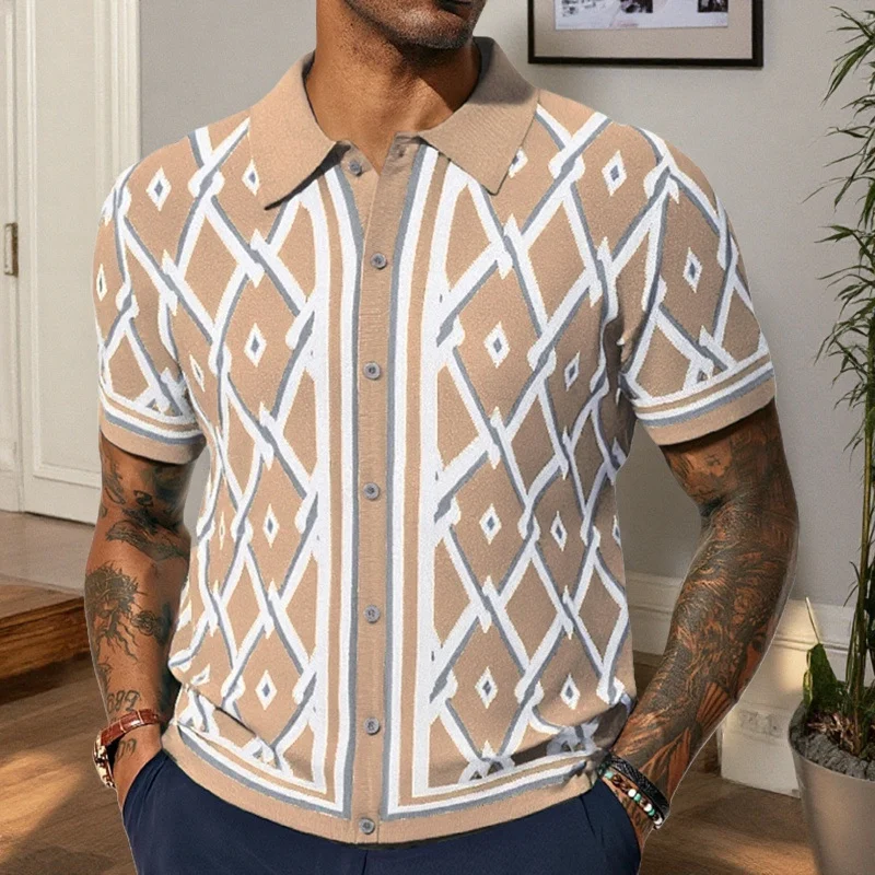 Uveng Uveng Men's POLO Shirt Summer New Jackfflower Short Sleeves SY0033