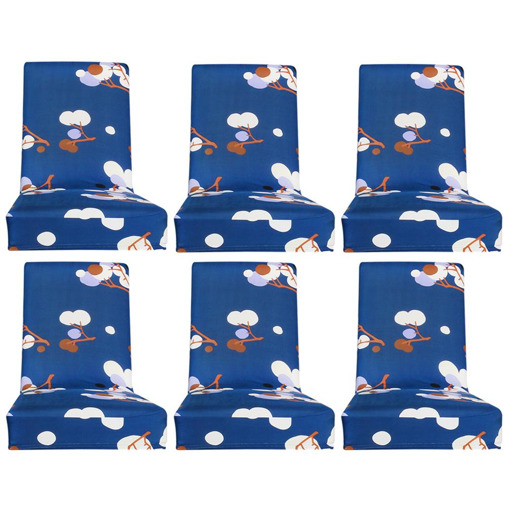 

6pcs Branch Printed Stretch Chair Cover Banquet Hotel Elastic Seat Covers, 501 Original