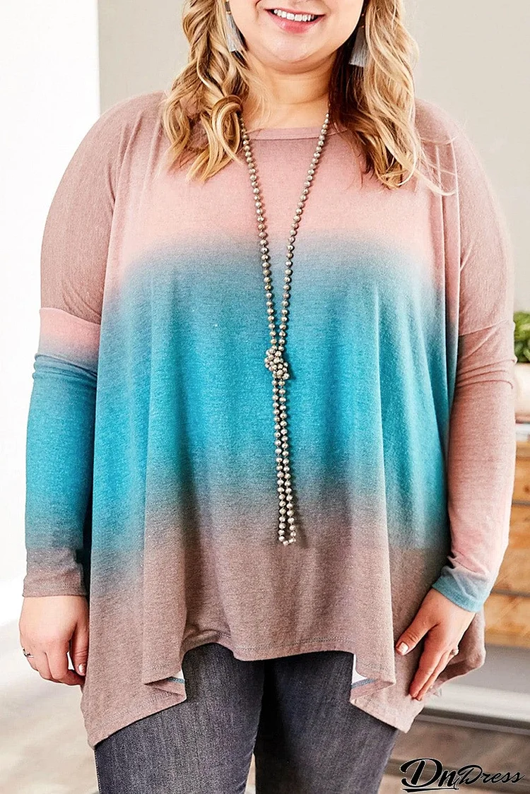 Plus Size Painted Poncho Top