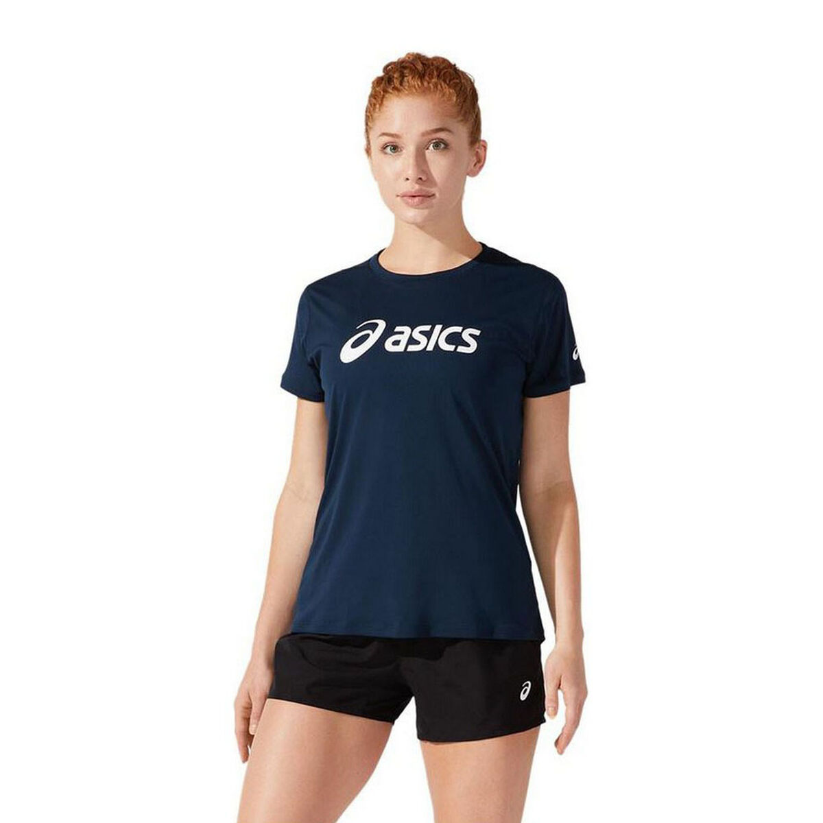 Women&rsquo;s Short Sleeve T-Shirt Asics Core Navy Blue