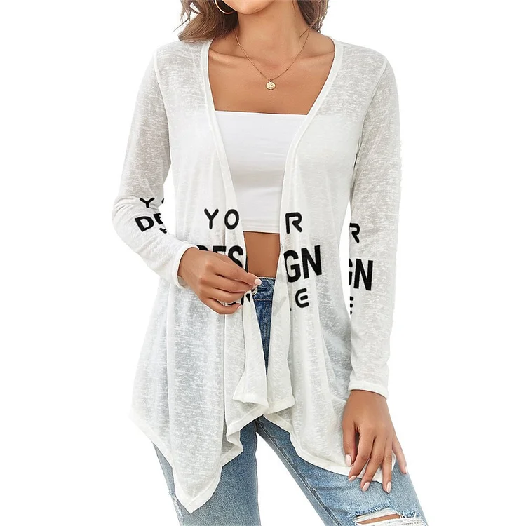 Personalized Design Women's  Knitted Cardigan Full Print