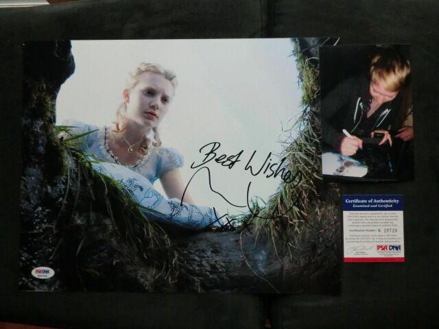 Mia Wasikowska Hot! signed Alice in Wonderland 11x14 Photo Poster painting PSA/DNA cert PROOF!!