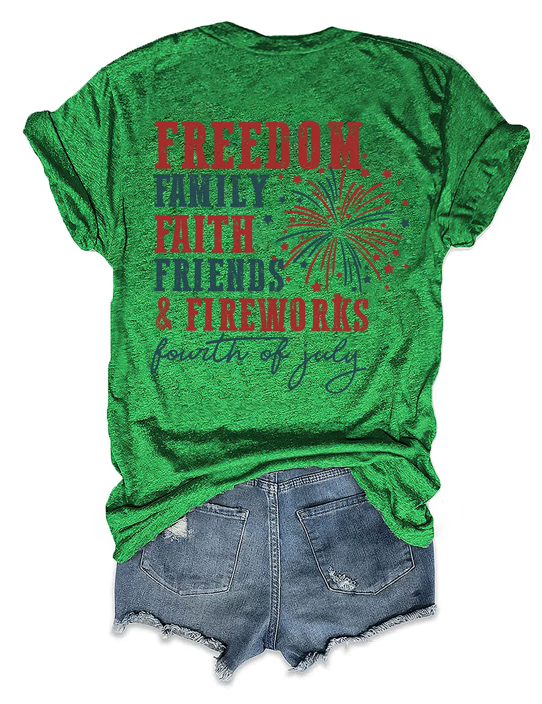 Freedom Family Faith Friends Fireworks T-Shirt