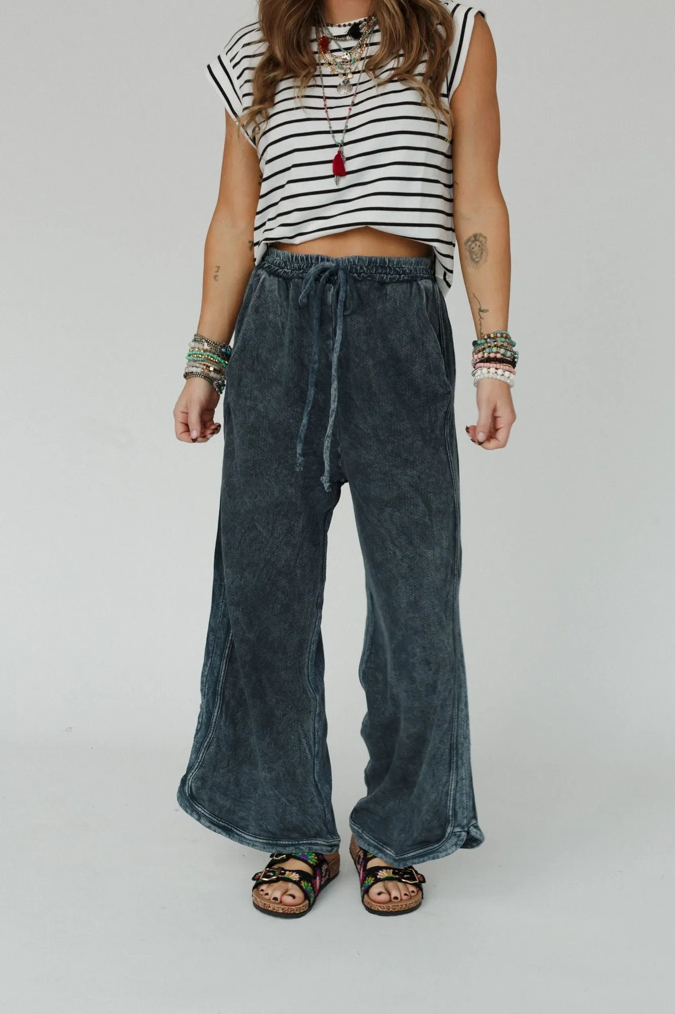 The Nest So Comfy Wide Leg Pant Petite Length - Navy