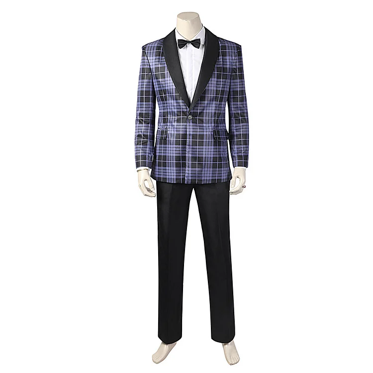 The Penguin (2024) Oswald Cobblepot Purple Plaid Suit Outfits Cosplay Costume