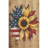 Diamond Painting -DIY Round Drill National Flag Sunflower(40x60cm)