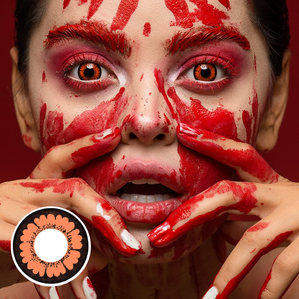 Pretty Hazel Contact Lenses For Halloween 14.5mm