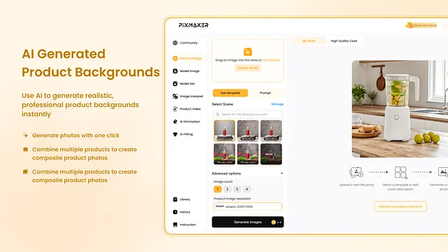 PixMaker-AI Background & Fashion Model