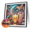 Flowers Candle - Diamond Painting - Partial Special Shaped Drill(Canvas|30*30cm)