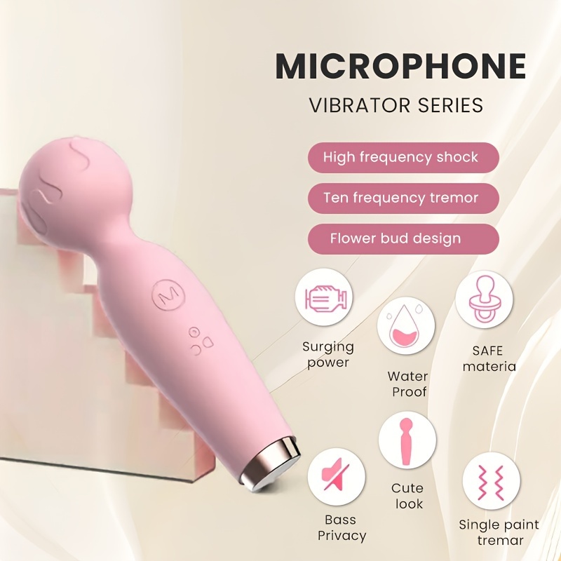 10 Modes AV Stick Vibrator, Waterproof USB Rechargeable Wand Massager