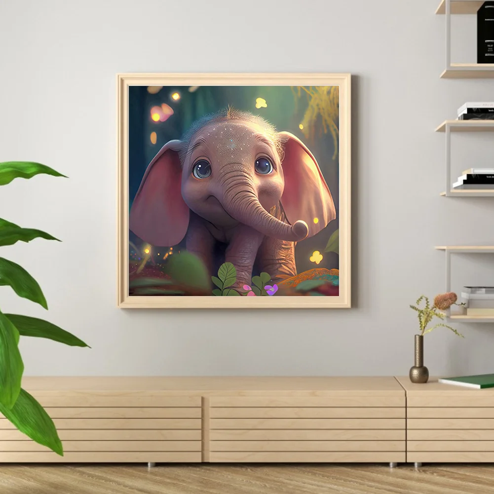 Diamond Painting - Full Round Drill - Elephant(Canvas|30*30cm)
