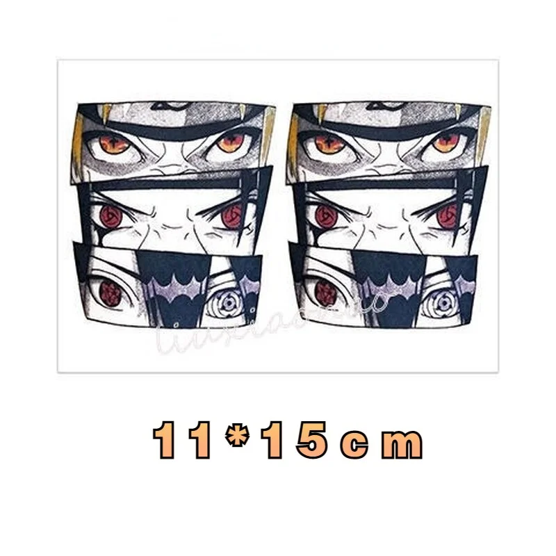 15*21cm Ninja Anime Penn Itachi Gara Dark Curse Imprint Big Picture Waterproof Lasting Simulation Temporary Fake Tattoo Sticker